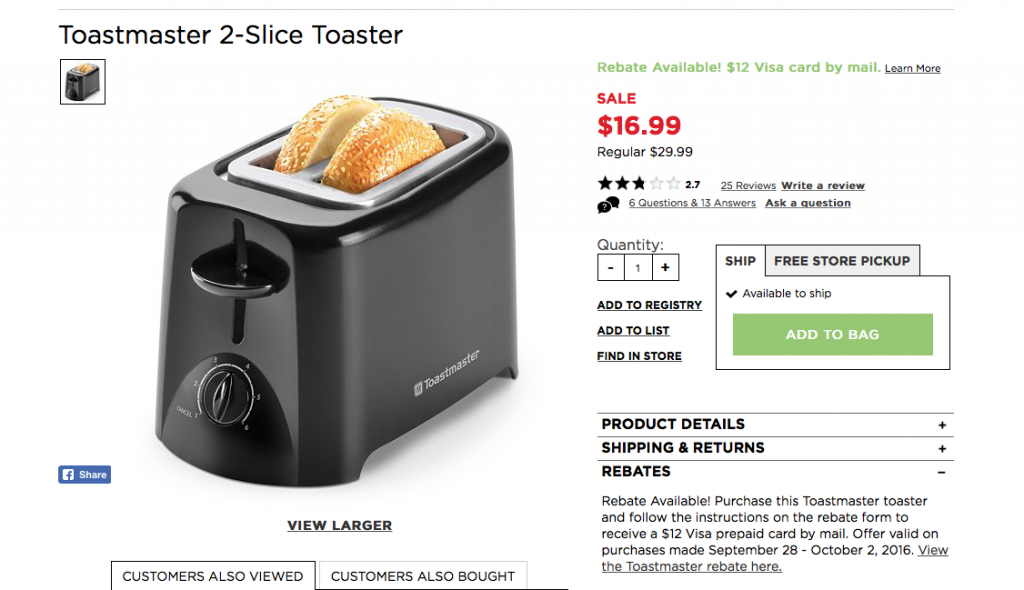 【Expires on 10/2】免费500小家电，Kohl's倒赚方案来啦！ · 北美牧羊场