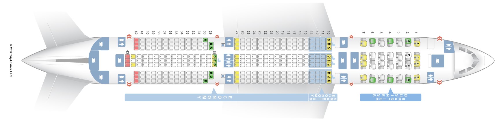 Airbus 350 900 схема салона аэрофлот