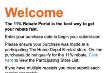 HomeDepot 店内消费11%返现Cash Back