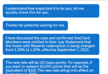 【惊天噩耗】Amex Schwab白金卡cash-out选项即将降至1.1¢了