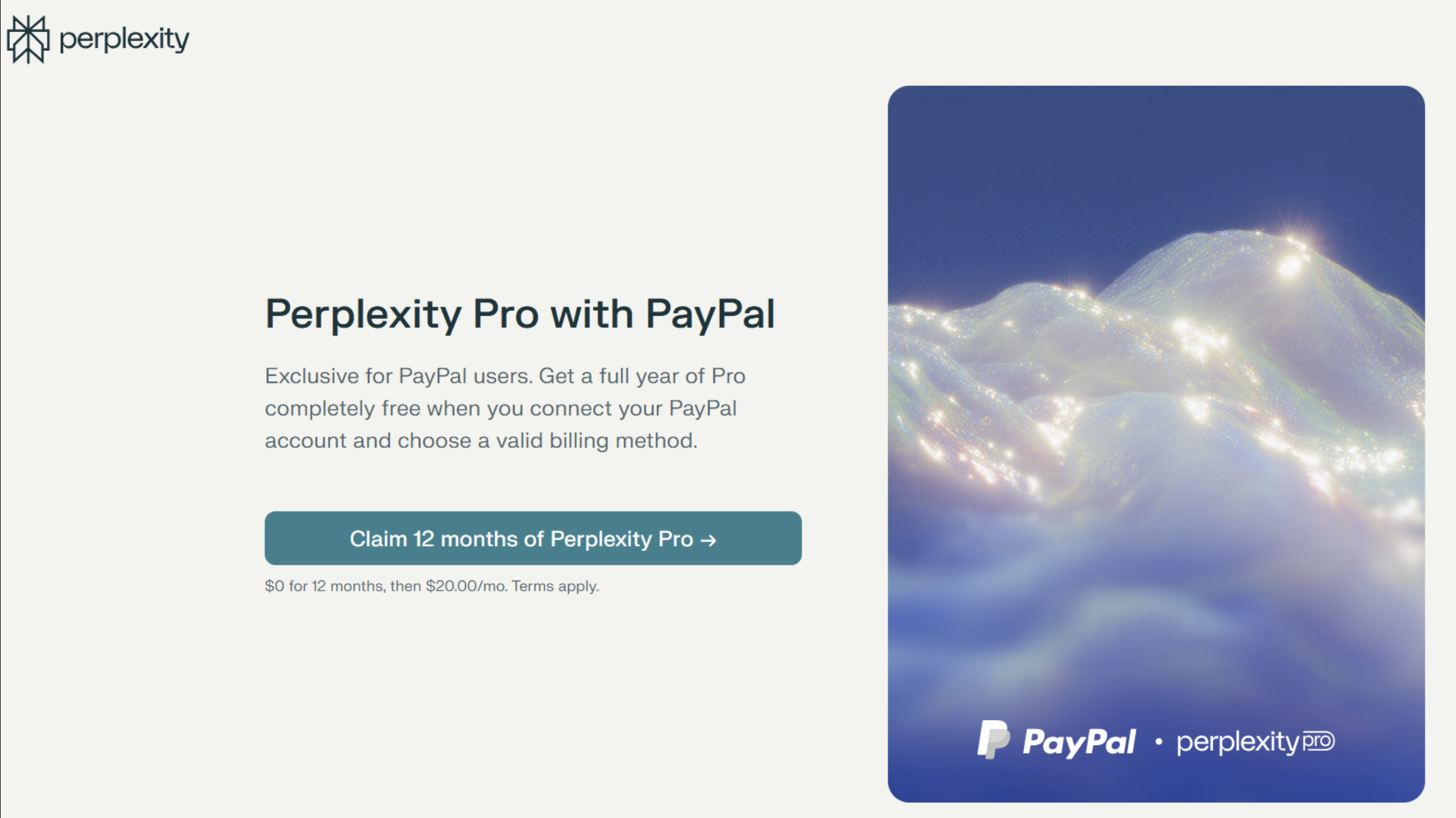 Perplexity AI重磅福利：绑定PayPal即送12个月Pro会员！ – 北美牧羊场